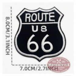 MCS Iron-On Patch Black Route 66