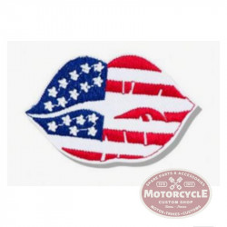 MCS US Flag Heat Seal Mouth Iron-On Patch
