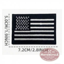 MCS Black Iron-On Patch USA Flag