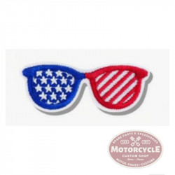 MCS Patch Iron-on Glasses Flag USA