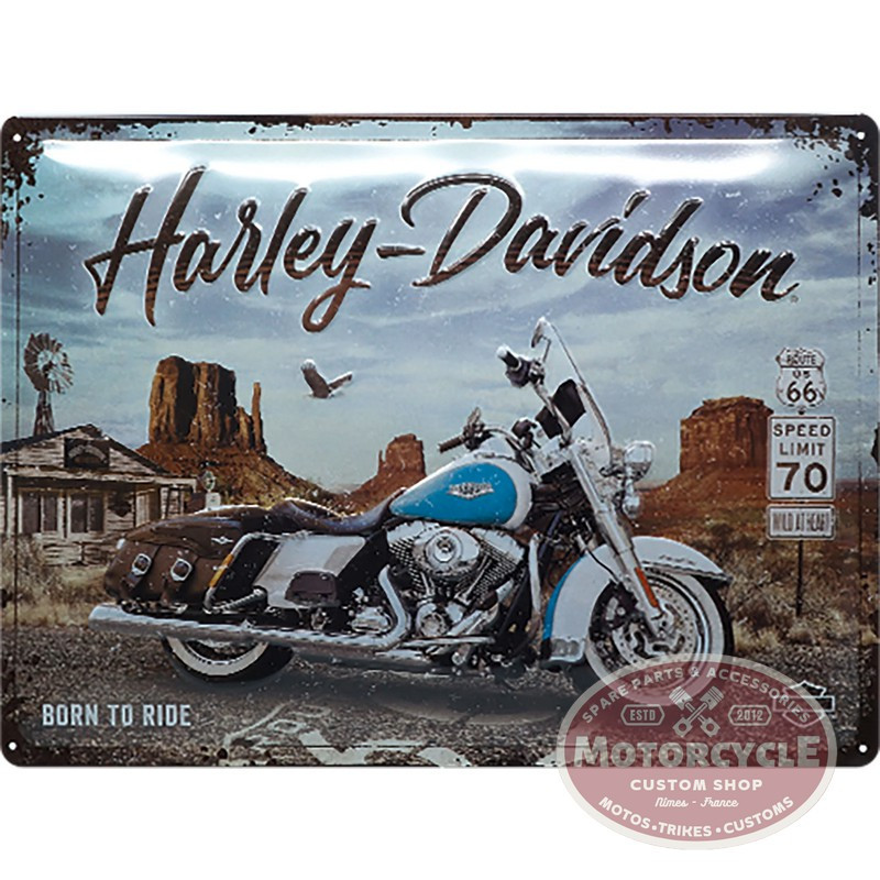 Plaque Décorative Harley-Davidson "Born to Ride"