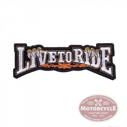 Iron-on embroidered patch "Live To Ride"